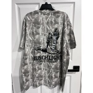 Busch Light Outdoors Duck Hunting Camo Graphic T-Shirt Men's 2XL NWT